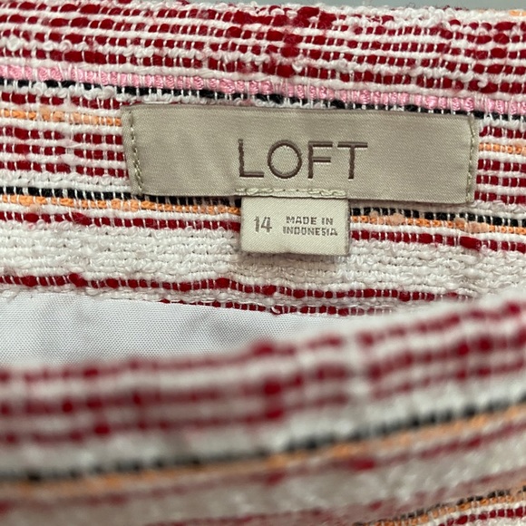 Loft Pink Stripe Mini Skirt - Picture 3 of 5